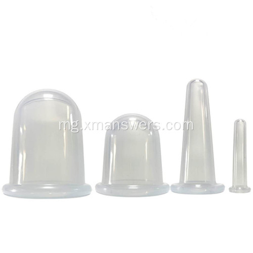 Fitsaboana fitsaboana nentim-paharazana silicone vacuum cupping set